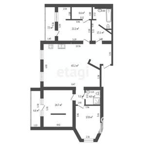 4-к квартира, вторичка, 160м2, 3/5 этаж