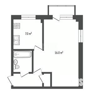 1-к квартира, вторичка, 31м2, 5/5 этаж