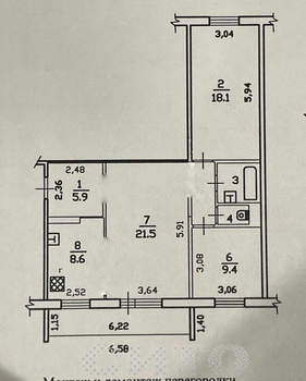 2-к квартира, вторичка, 71м2, 2/10 этаж