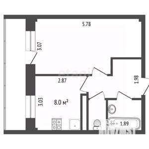 1-к квартира, вторичка, 34м2, 14/14 этаж