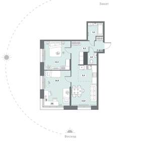 2-к квартира, сданный дом, 63м2, 8/16 этаж