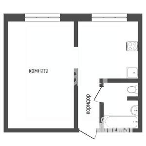 1-к квартира, вторичка, 43м2, 3/5 этаж