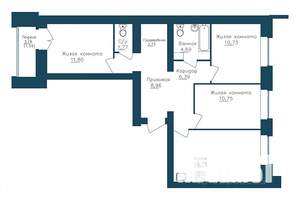 3-к квартира, строящийся дом, 78м2, 9/14 этаж