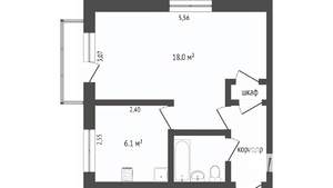 1-к квартира, вторичка, 31м2, 2/5 этаж
