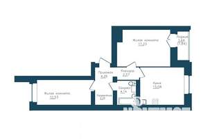 2-к квартира, вторичка, 60м2, 2/16 этаж