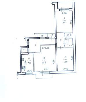 3-к квартира, вторичка, 65м2, 10/12 этаж