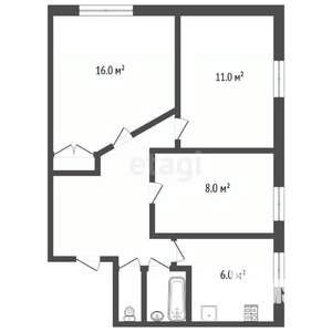 3-к квартира, вторичка, 51м2, 1/5 этаж