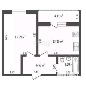 1-к квартира, вторичка, 38м2, 3/10 этаж