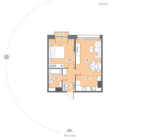1-к квартира, вторичка, 48м2, 14/16 этаж
