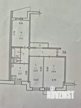 3-к квартира, вторичка, 72м2, 7/10 этаж