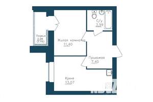 1-к квартира, вторичка, 39м2, 3/16 этаж