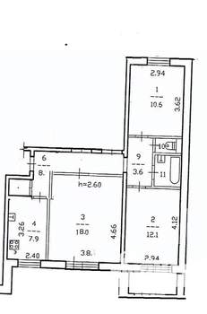 3-к квартира, вторичка, 64м2, 3/10 этаж