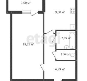 1-к квартира, вторичка, 42м2, 2/10 этаж