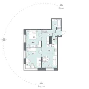 2-к квартира, вторичка, 63м2, 6/16 этаж