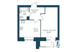 1-к квартира, вторичка, 42м2, 8/14 этаж