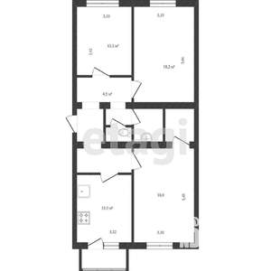 3-к квартира, вторичка, 82м2, 5/5 этаж