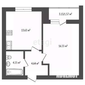 1-к квартира, вторичка, 40м2, 8/8 этаж