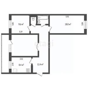 3-к квартира, вторичка, 71м2, 5/10 этаж