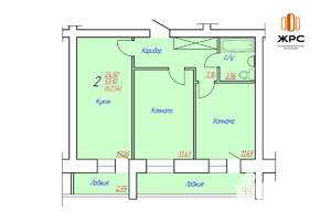 2-к квартира, строящийся дом, 63м2, 2/10 этаж