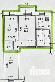 2-к квартира, вторичка, 40м2, 2/5 этаж