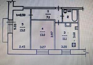 2-к квартира, вторичка, 49м2, 4/9 этаж
