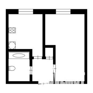 1-к квартира, вторичка, 32м2, 5/5 этаж