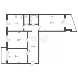 3-к квартира, вторичка, 68м2, 11/11 этаж