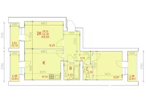 2-к квартира, вторичка, 69м2, 10/12 этаж