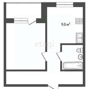 1-к квартира, вторичка, 36м2, 2/5 этаж