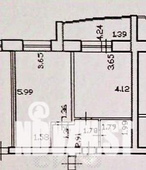 1-к квартира, вторичка, 43м2, 4/12 этаж