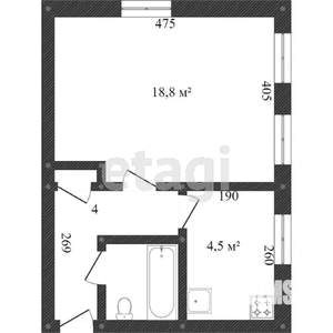 1-к квартира, вторичка, 36м2, 2/5 этаж