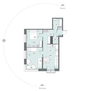 2-к квартира, вторичка, 65м2, 10/16 этаж