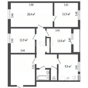 4-к квартира, вторичка, 79м2, 5/5 этаж