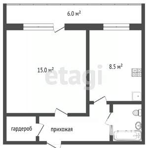 1-к квартира, вторичка, 31м2, 9/9 этаж