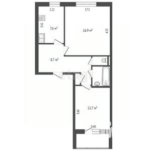 2-к квартира, вторичка, 49м2, 5/5 этаж