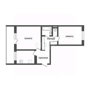 2-к квартира, вторичка, 48м2, 1/5 этаж