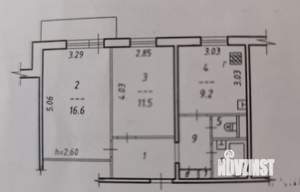 2-к квартира, вторичка, 49м2, 4/9 этаж