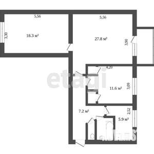 3-к квартира, вторичка, 70м2, 4/5 этаж