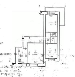 3-к квартира, вторичка, 61м2, 6/9 этаж