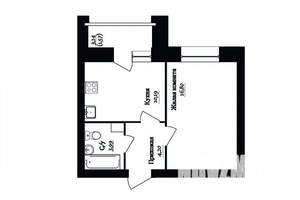 1-к квартира, вторичка, 38м2, 10/14 этаж