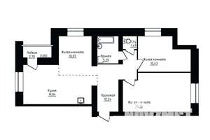 3-к квартира, строящийся дом, 87м2, 2/10 этаж