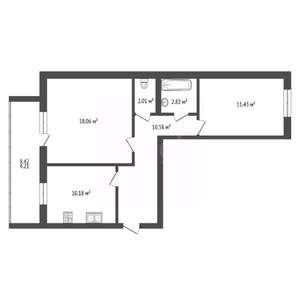 2-к квартира, вторичка, 54м2, 4/9 этаж