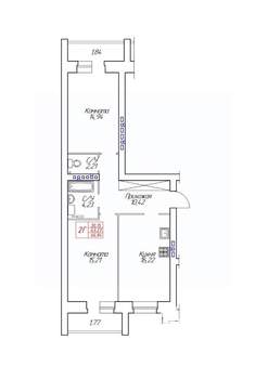 2-к квартира, вторичка, 67м2, 5/8 этаж
