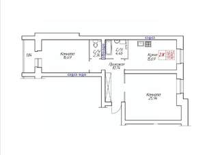 2-к квартира, строящийся дом, 78м2, 2/8 этаж