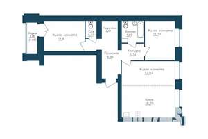 2-к квартира, вторичка, 78м2, 13/14 этаж