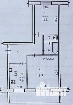 2-к квартира, вторичка, 50м2, 3/5 этаж