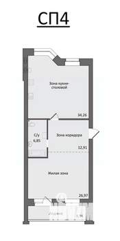 3-к квартира, строящийся дом, 89м2, 2/4 этаж