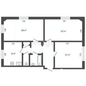 3-к квартира, вторичка, 76м2, 1/5 этаж