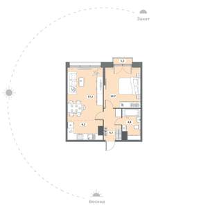 1-к квартира, вторичка, 48м2, 11/16 этаж