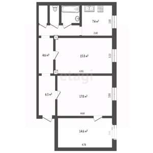 3-к квартира, вторичка, 76м2, 2/5 этаж